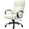 Cream White Big/Tall Adjustable Height Office Chair - 500 lbs. Weight Capacity