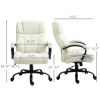 Cream White Big/Tall Adjustable Height Office Chair - 500 lbs. Weight Capacity