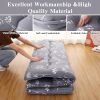Full XL size Japanese Style Foldable Futon Floor Mattress in Grey Floral Pattern