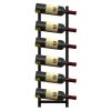 Simple Black Metal Wall Mounted 6-Bottle Wine Rack