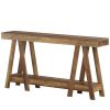 70-inch Farmhouse Style Entryway Console Sofa Table in Natural Wood Finish