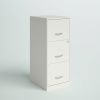 White Metal 3-Drawer Vertical File Cabinet with 2 Locking Drawers