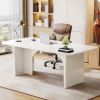 Modern Extra Large Executive Home Office Computer Desk in White
