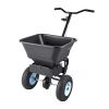 Walk-Behind Push Broadcast Spreader 100LB 0-9.8ft Spreading Width for Fertilizer