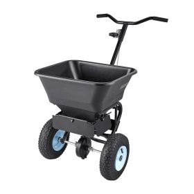 Walk-Behind Push Broadcast Spreader 100LB 0-9.8ft Spreading Width for Fertilizer