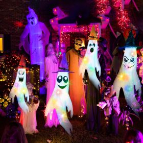 Halloween Hanging Decoration Set - 4 Ghost Windsocks