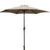 9' Pole Umbrella With Carry Bag, Gray