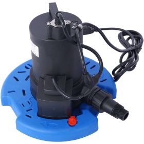 1/4 HP Automatic Swimming Pool Cover Pump 120 V Submersible with 3/4 Check Valve Adapter1850 GPH Water Removal for Pool, Hot Tubs, Rooftops