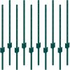 VEVOR 3 Feet Fence Post 10 Pack T-Post Heavy Duty Metal Fence Posts Green
