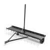 VEVOR Tow Behind Dethatcher, 48-inch Tow Dethatcher with 24 Spring Steel Tines, Lawn Dethatcher Rake for ATV or Mower