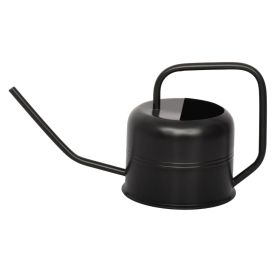 0.37 Gallon Metal Watering Can, Black