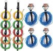 6PCS Extension Cord Organizers and Storage Garage Extension Cord Holder with 5 Slots Organizer Black Cord Organizer Straps for Vertical Space Cable Ho