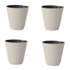 4 Pack 14 in. Beige Resin Self-Watering Planter