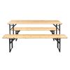 [Replace 28819587]Picnic Combo 3PCS Set, 5.8FT Wood Table and Bench Set