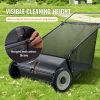 VEVOR Push Lawn Sweeper, 26 Inch Leaf & Grass Collector