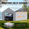 VEVOR Carport Replacement Canopy Cover Side Wall 12 x 20 ft, Garage Tent Shelter Tarp Heavy-Duty Waterproof & UV Protected