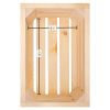 Unfinished Wood Slatted Crate, Brown, 7.15" High x 10" Wide x 15" Deep