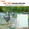 VEVOR Electric Fence Netting, 48" H x 100' L, PE Net Fencing Kit with Posts & Double-Spiked Stakes, Utility Portable Mesh for Chickens, Ducks, Geese