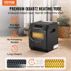 VEVOR Infrared Heater, 1500W Remote Control Electric Space Heater, LED Patio Heater w/ 3 Speeds & Timer & Overheat/Tip-Over Protection & Child Lock
