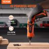 VEVOR Cordless Screwdriver, 4V 7Nm Electric Screwdriver Rechargeable Set with 11 Accessory Kit and Charging Cable, LED Light Dual Position Handle