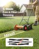 14" Manual Push Reel Lawn Mower 5-Blade Adjustable Height Grass Catcher 2 Wheels