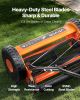 14" Manual Push Reel Lawn Mower 5-Blade Adjustable Height Grass Catcher 2 Wheels