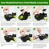 21V Electric Weed Edger Cordless String Trimmer Grass Mower Eater Bush Cutter with 16800RPM 2x 3000mAh Batteries 3.6-4.6FT Length 90° Rotatable Angle