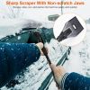 45.7 in. Metal Handle Steel 3-In-1 Snow Shovel Kit Brush Ice Scraper Collapsible Design Snow Removal
