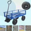 Heavy-Duty Single-Wheel Garden Utility Cart – Durable Steel Wheelbarrow for Easy Transport of Firewood, Soil, and Tools – Outdoor Landscaping, Yard