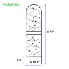 4 Pack Metal Garden Trellis 71" x 19.7" Rustproof Trellis for Climbing Plants Outdoor Flower Support Bird Deco Black