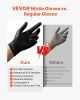 Black Nitrile Disposable Gloves 4.5 Mil Latex & Powder-Free 100 Count Size L