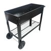 Mobile Metal Raised Garden Bed Cart with Legs