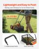 14" Manual Push Reel Lawn Mower 5-Blade Adjustable Height Grass Catcher 2 Wheels