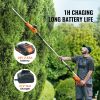 VEVOR 20V Cordless Hedge Trimmer, 18 inch Double-edged Steel Blade, Pole Hedge Trimmer Kit 20V Battery, Fast Charger Included