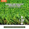 VEVOR Artifical Grass, 5 x 10 ft Rug Green Turf, 1.38"Fake Door Mat Outdoor Patio Lawn Decoration, Easy to Clean with Drainage Holes