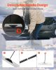Plastic Snow Pusher Shovel 48in Heavy Duty Snow Plow for Driveway Ergonomic Grip