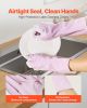 Reusable Cleaning Gloves 2 Pairs Household Dishwashing Gloves Non-Slip Large
