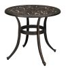 23.6inch Phoenix Table Round Garden Cast Aluminum Table Bronze