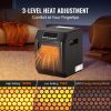 VEVOR Infrared Heater, 1500W Remote Control Electric Space Heater, LED Patio Heater w/ 3 Speeds & Timer & Overheat/Tip-Over Protection & Child Lock