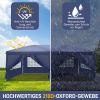 3x6M Blue Pop Up Canopy Tent Straight Leg Without Sidewalls Folding Gazebo with Oxford Fabric Powder Coated Steel Frame for Outdoor Party Camping Pati