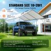 VEVOR 10 x 20 ft Carport Replacement Canopy Cover, Garage Top Tent Shelter Tarp Heavy-Duty Waterproof & UV Protected