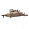 8x5Ft Replacement Canopy Top for BBQ Gazebo Double-Layer BBQ Tent Cover Durable Waterproof Sunshade Shelter Replacement Roof Beige Perfect for Outdoor
