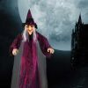 70in Hanging Witch Halloween Decor, Sound & Touch Activated Talking Witch with Glowing Red Eyes