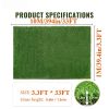 3ft x 32ft Premium Artificial Turf Mat with Drainage Holes. Thick Fake Grass with Rubber Backing, Ideal for Indoor/Outdoor Pet Areas, Garden, Lawn