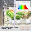 VEVOR Plant Stand with Grow Light, Grow Light Shelf with Cover and Thermometer, 4 Tiers 180W Plant Shelf with Grow Light