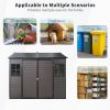 8 x 6 ft Resin Outdoor Storage Shed Waterproof Shed with Floor & Two Windows & Lockable Door, Tool Shed for Garden, Patio, Backyard ( Brown)