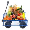 Heavy-Duty Single-Wheel Garden Utility Cart – Durable Steel Wheelbarrow for Easy Transport of Firewood, Soil, and Tools – Outdoor Landscaping, Yard