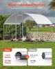 Metal Chicken Coop 9.8x6.5x6.5ft Walk-in Chicken Run with Cover Doom Roof