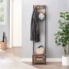 Modern Industrial Metal Wood Entryway Hall Tree Shoe Storage Bench Coat Rack