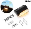 16PCS solar outdoor light, spring camping outdoor light, outdoor LED step light, solar charging, suitable for balconies, terraces, stairs, fences